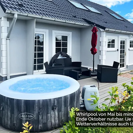 Ferienhaeuser Insel Usedom Haus Jojo 7 - Blick Aufs Achterwasser! Whirlpool Und Sauna * Lutow