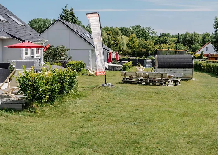 Ferienhaeuser Insel Usedom Haus Jojo 7 - Blick Aufs Achterwasser! Whirlpool Und Sauna 度假居 Lutow
